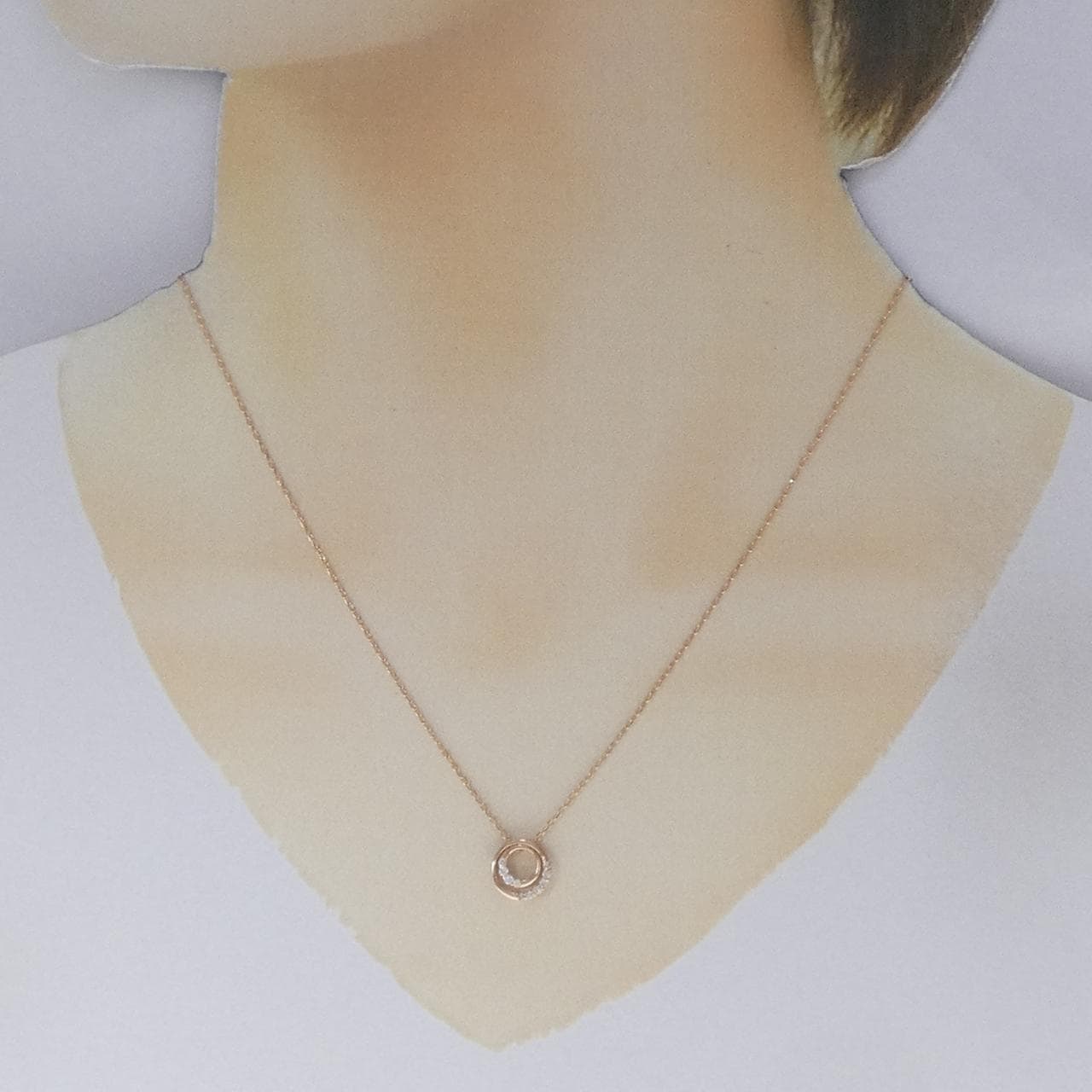 K10PG 2WAY ダイヤモンド ネックレス 0.056CT