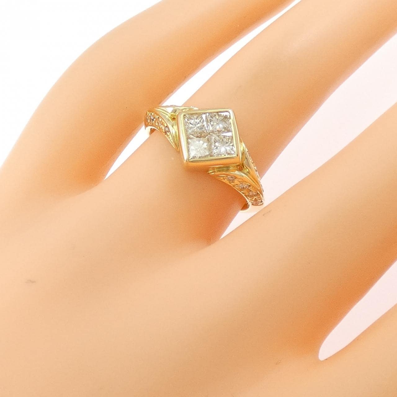 K18YG ダイヤモンド リング 0.70CT