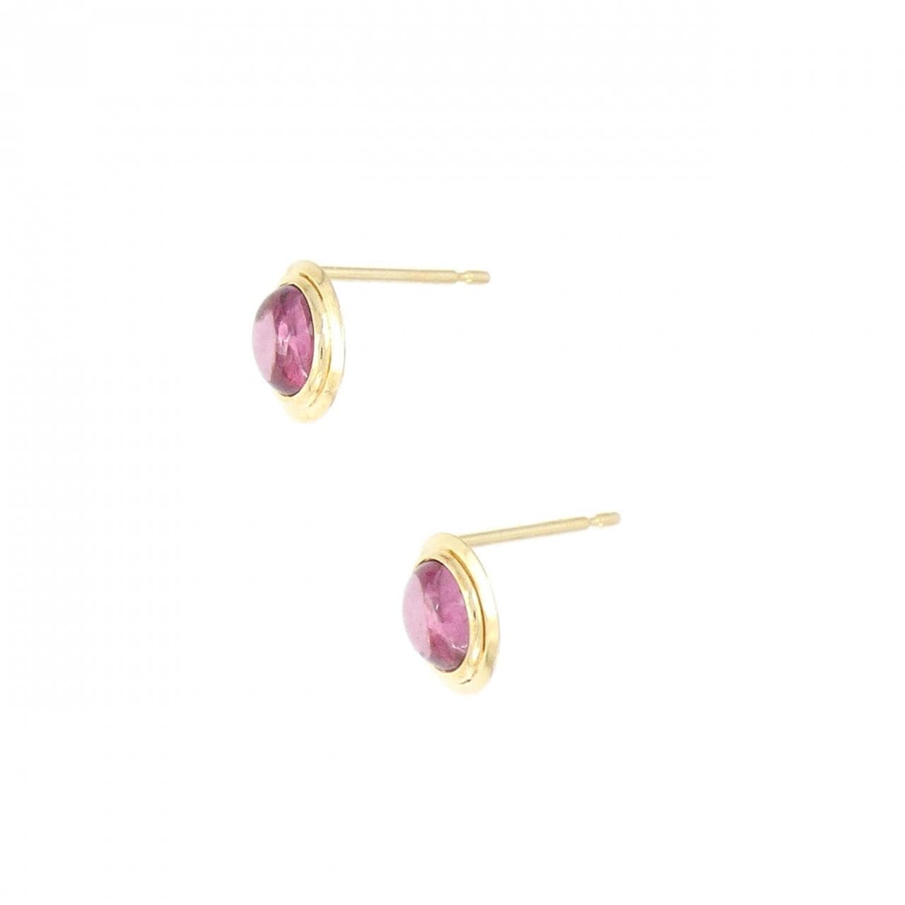 [BRAND NEW] K18YG Garnet earrings