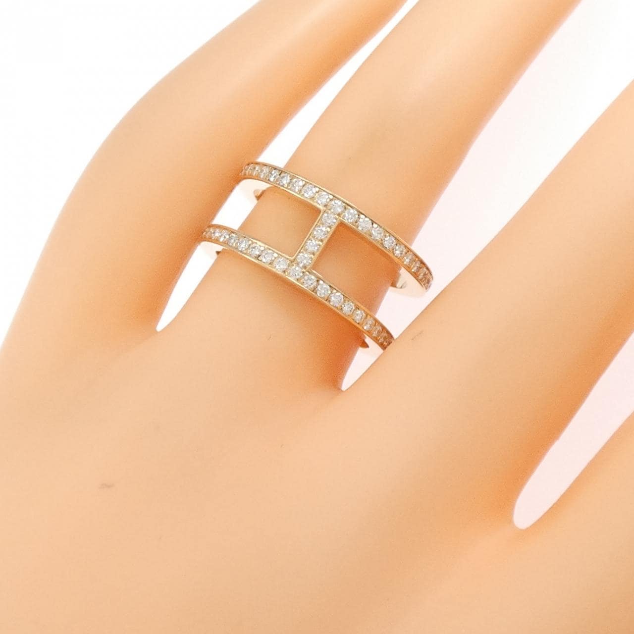 エルメス エヴァーシェーヌダンクル MM リング 0.61CT