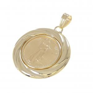 【リメイク】K18YG(枠) コイン ペンダント