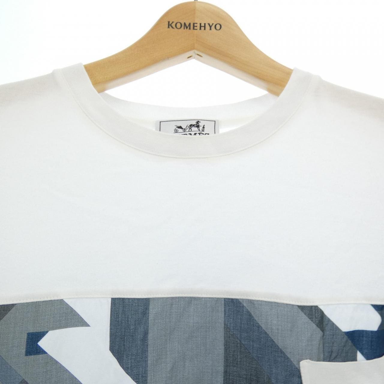 エルメス HERMES プリントストライプポケット *31-5758. Tシャツ