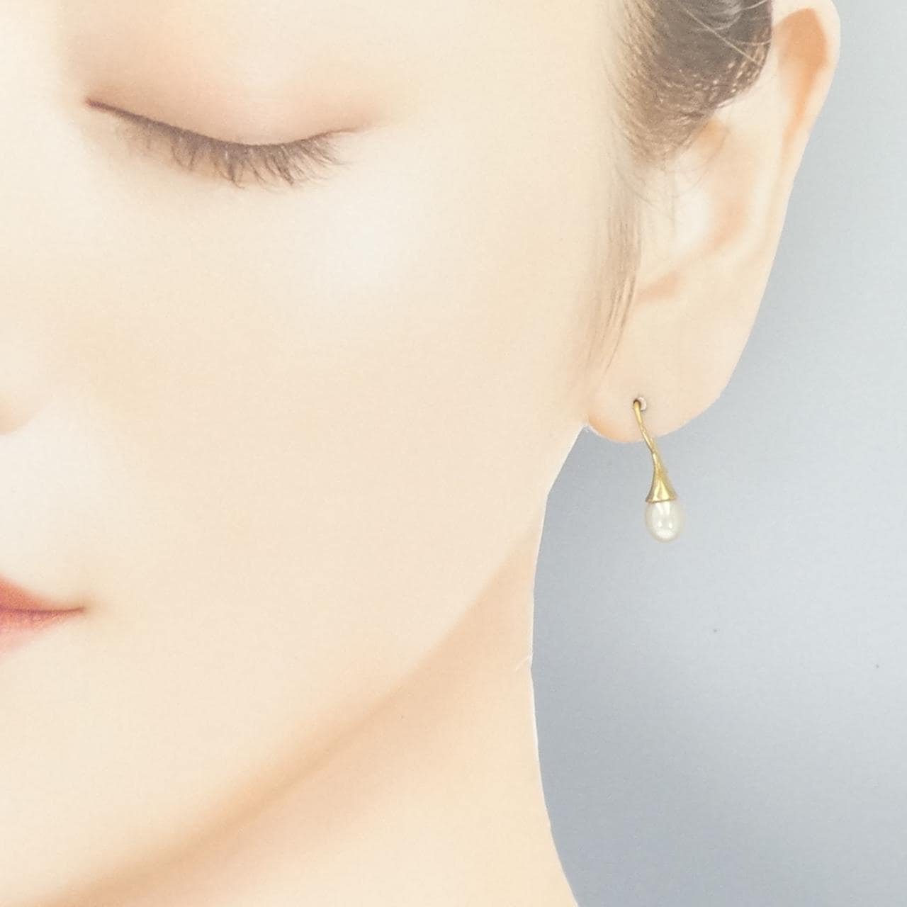 アガット 淡水パール ピアス