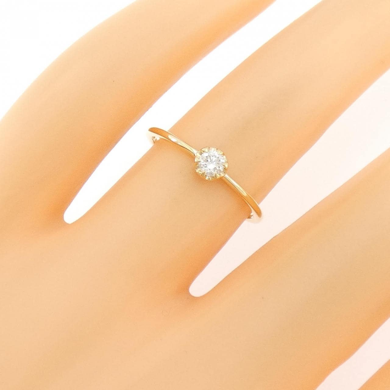 K18YG ダイヤモンド リング 0.10CT