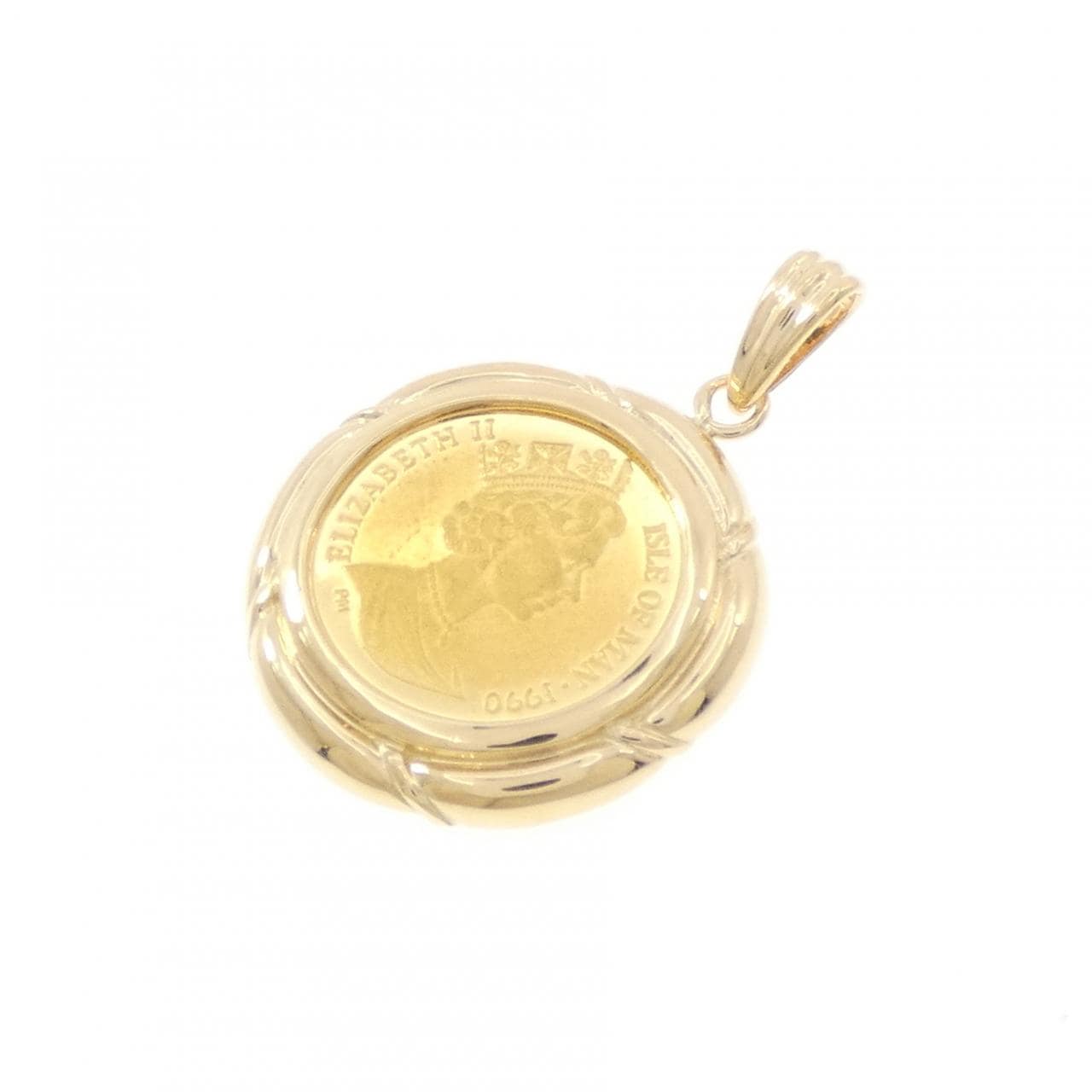K18YG(枠) コイン ペンダント