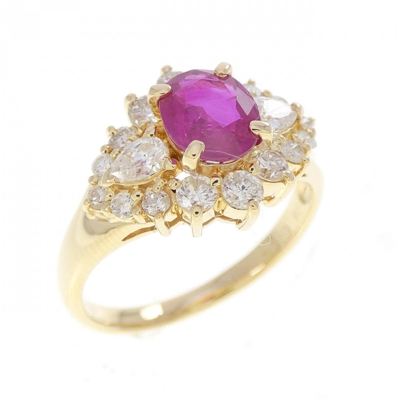 K18YG ルビー リング 0.93CT