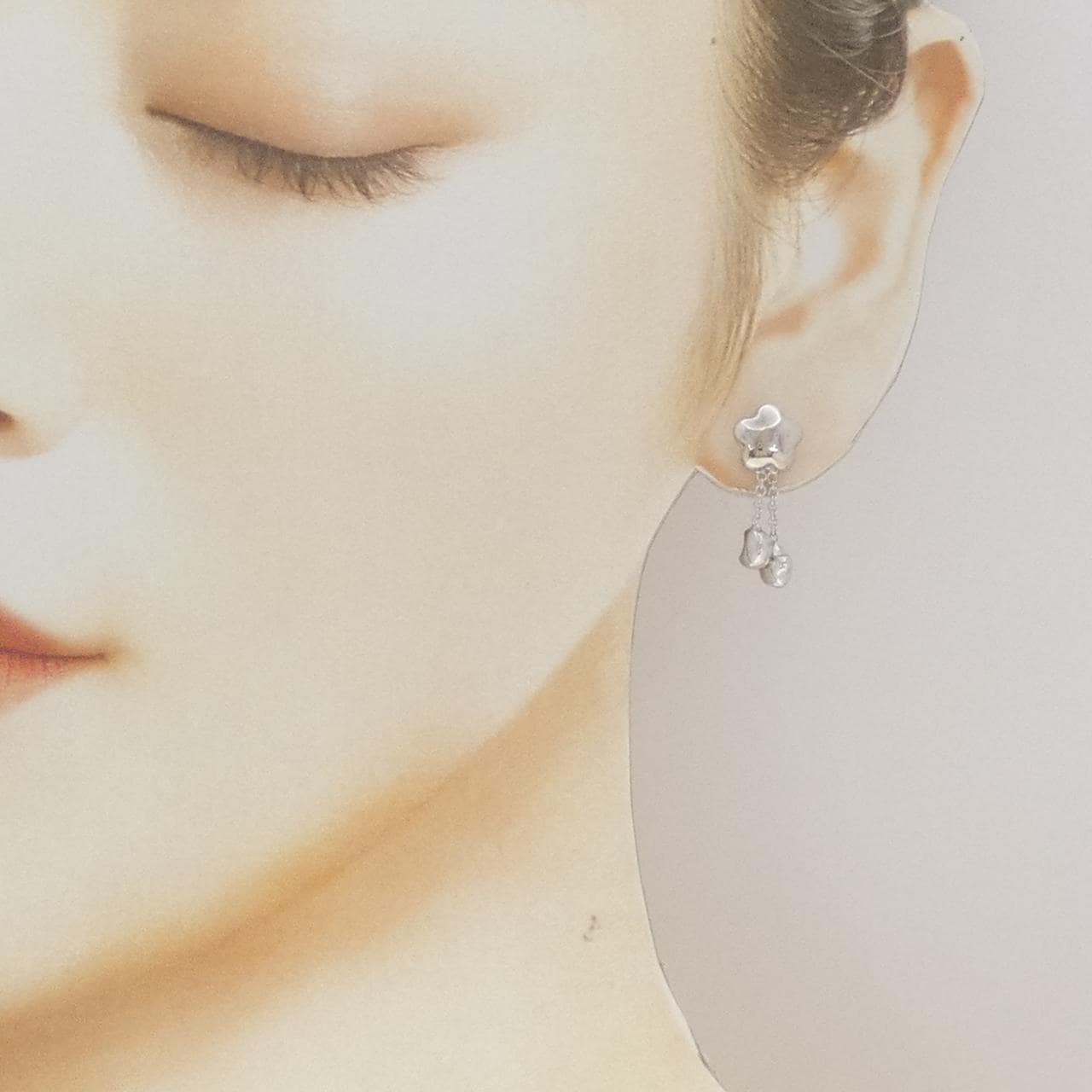 750WG/K18WG スター×ムーン ピアス