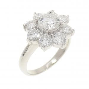 PT900 フラワー ダイヤモンド リング 2.00CT
