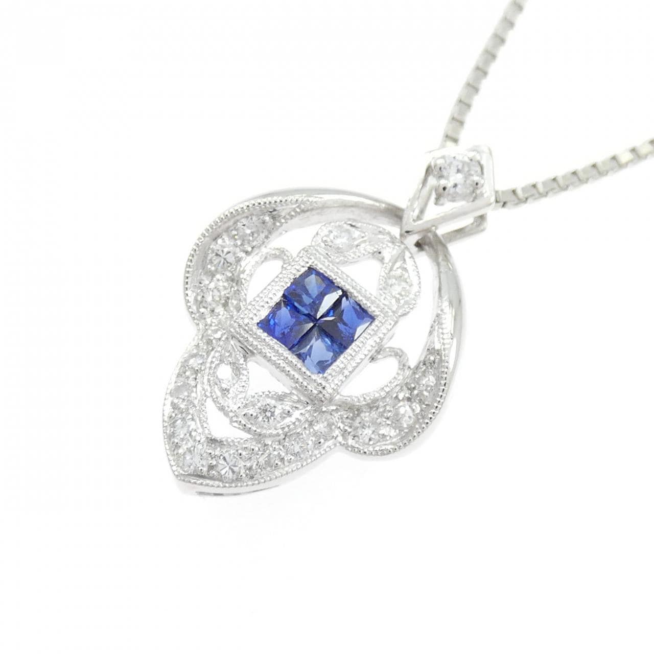 PT900/PT850 サファイヤ ネックレス 0.35CT