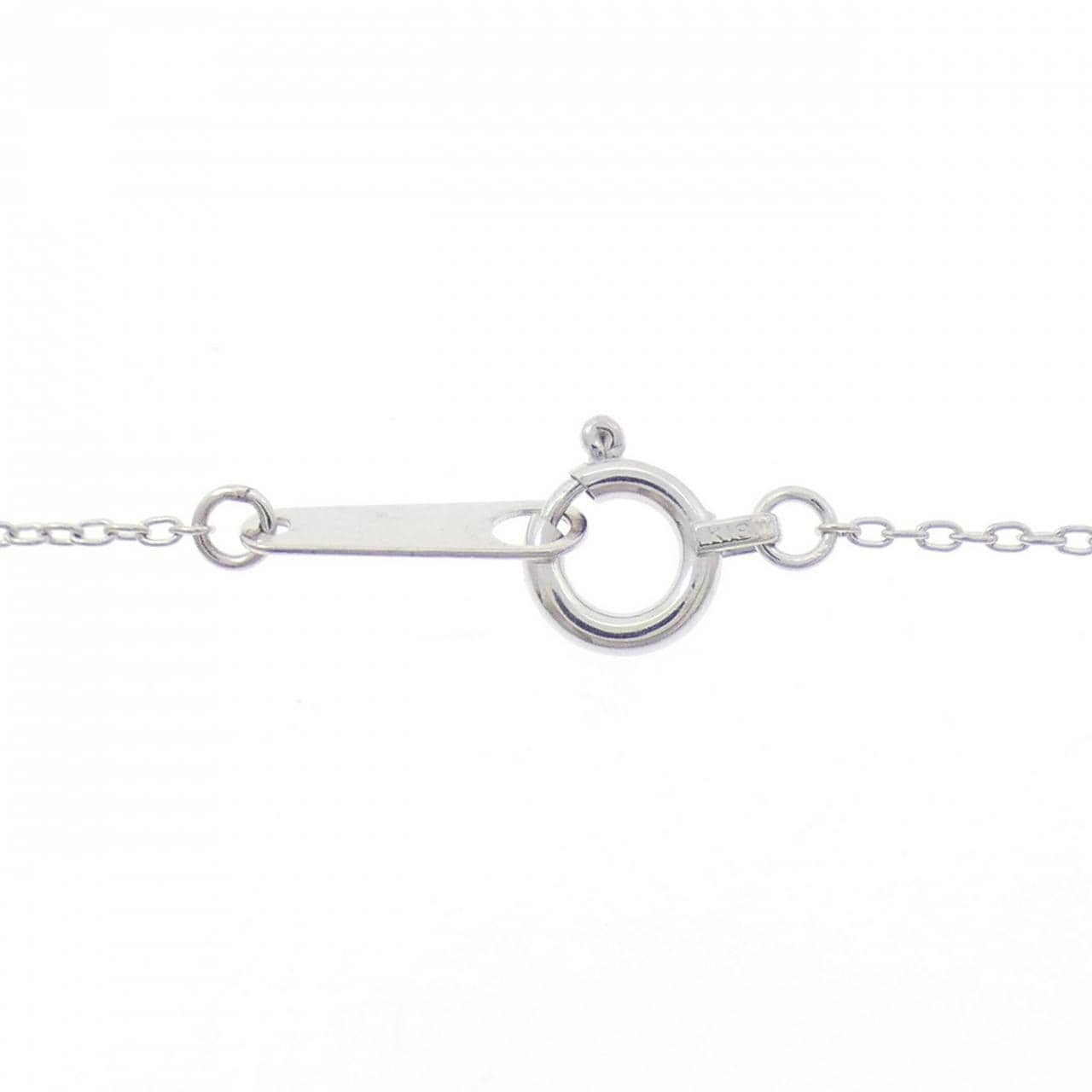 K18WG クロス ダイヤモンド ネックレス 0.22CT