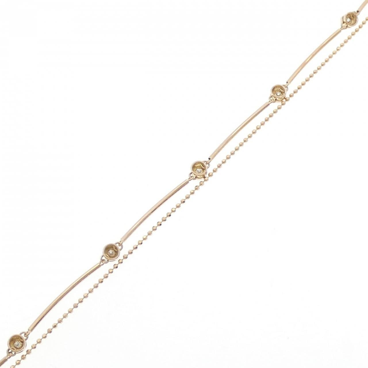 K18PG ダイヤモンド ブレスレット 0.20CT