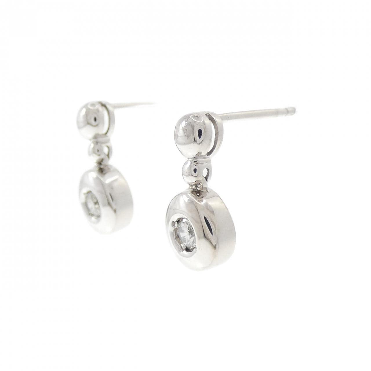K18WG ダイヤモンド ピアス 0.16CT