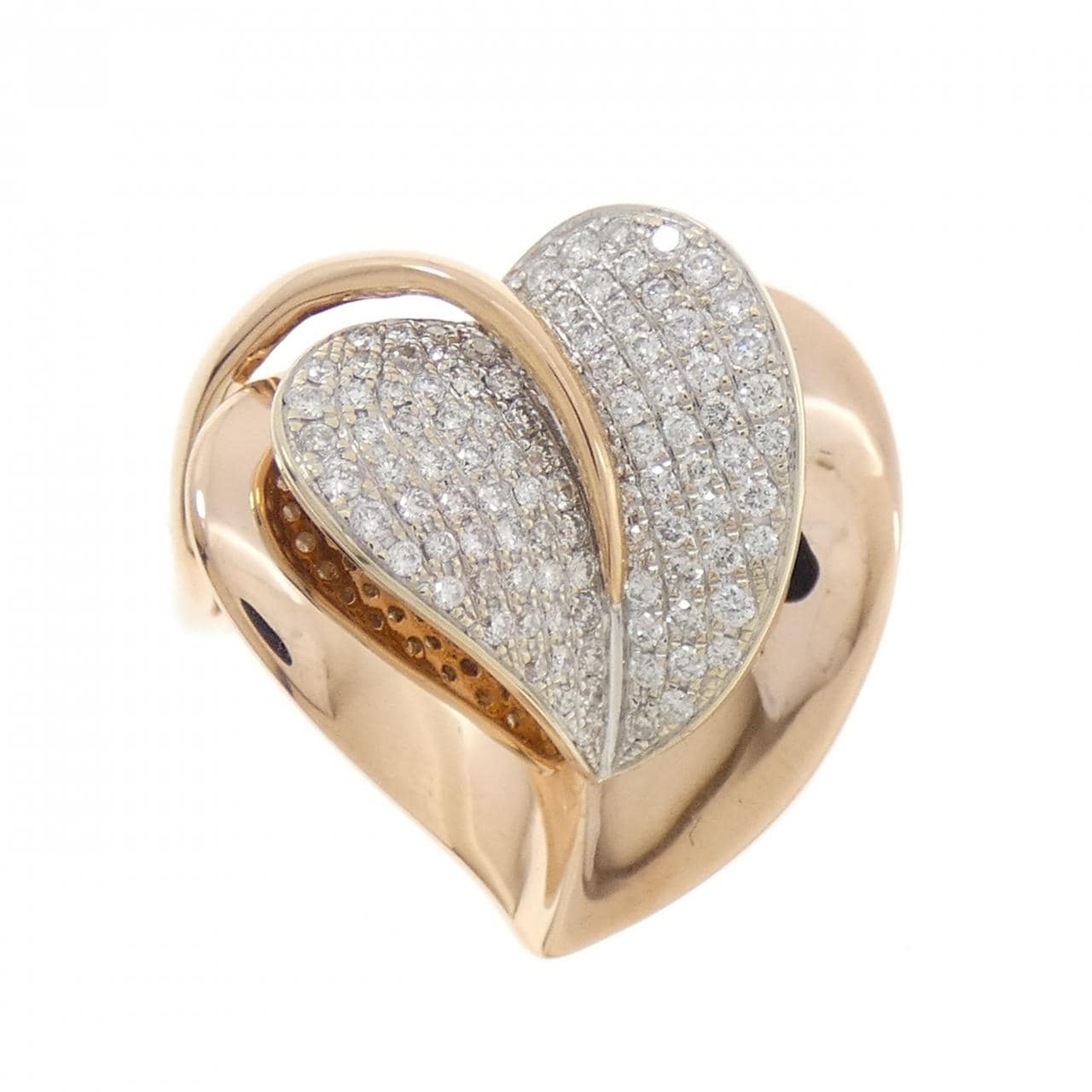 K18PG パヴェ ダイヤモンド リング 0.60CT