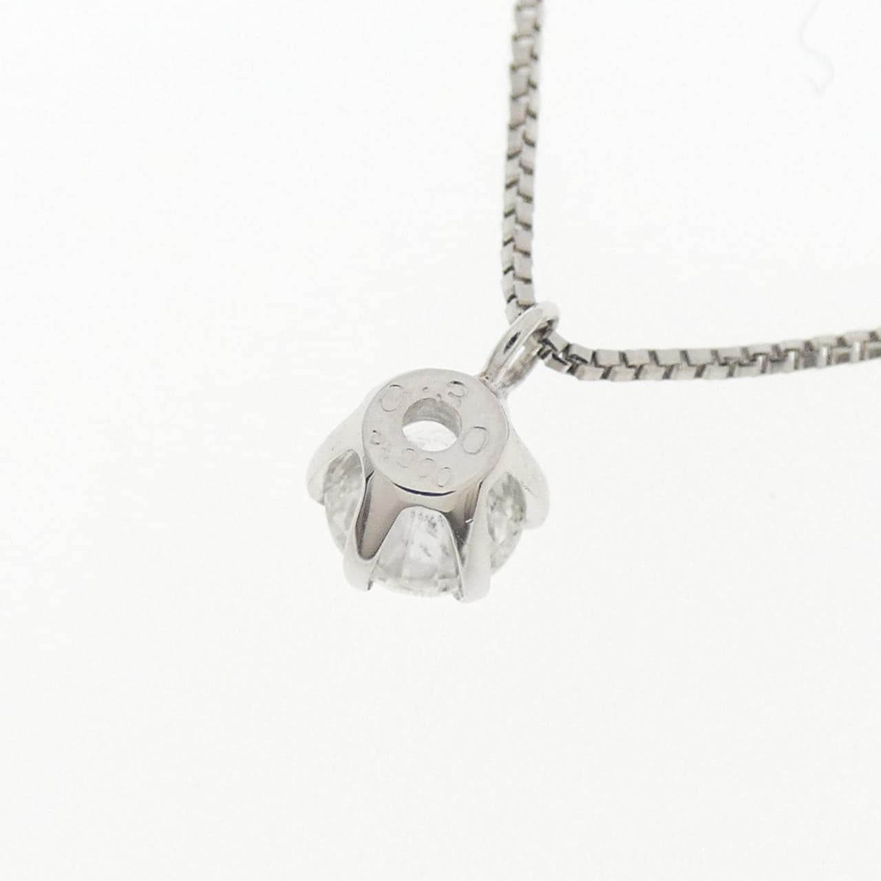 PT900/PT850 ソリティア ダイヤモンド ネックレス 0.30CT
