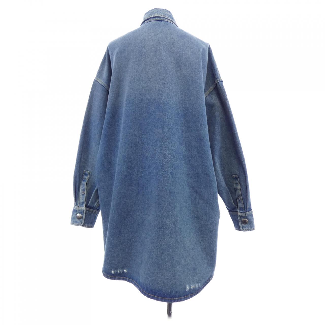 プラダ PRADA トライアングルロゴ オーバーサイズ オーガニックデニムシャツ GFC036 S212 1ZAB シャツ