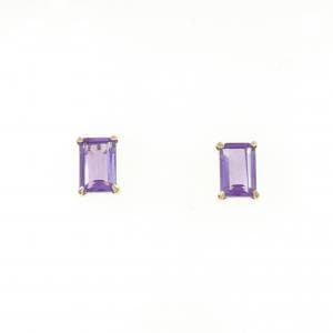 K18YG アメジスト ピアス 0.80CT