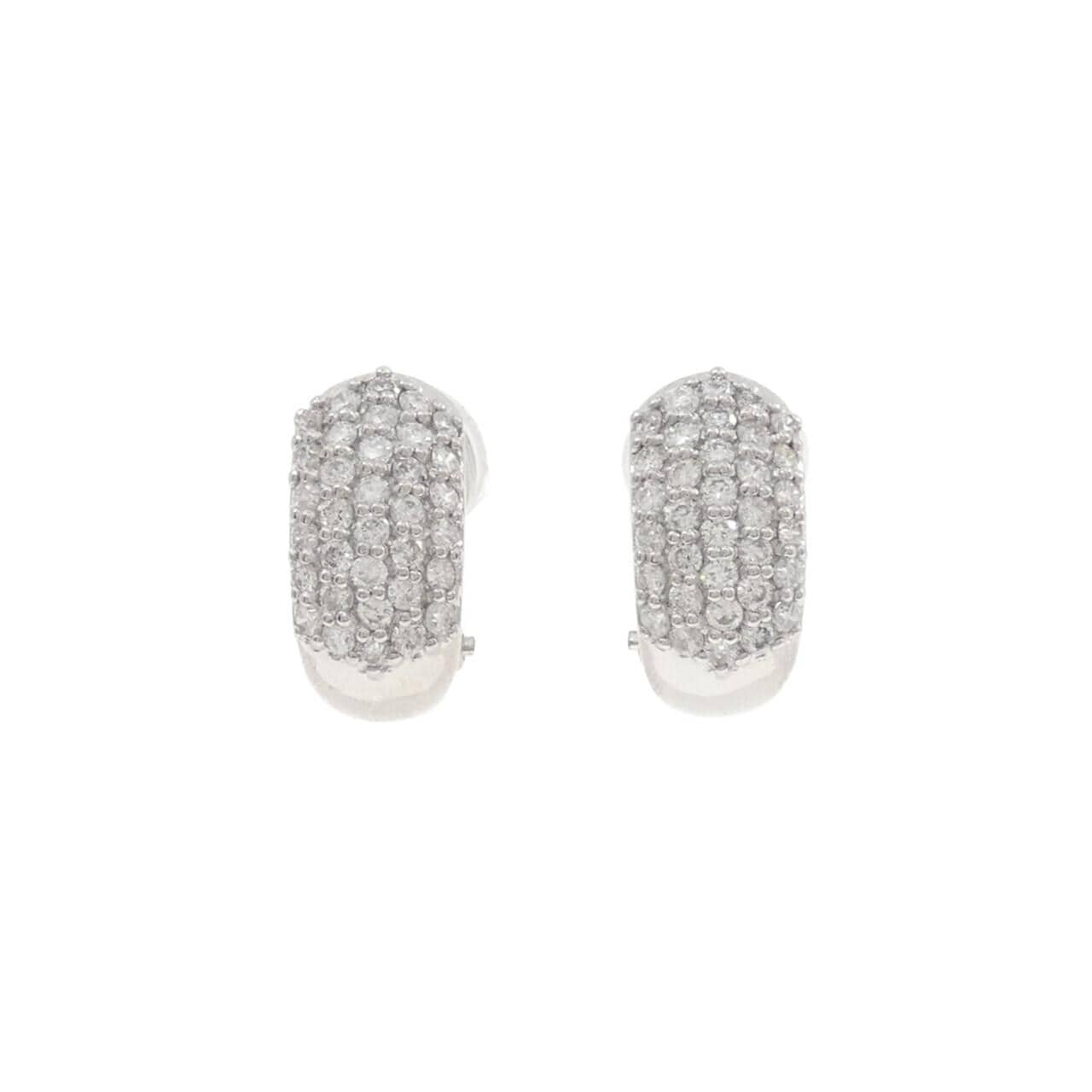 K18WG ダイヤモンド ピアス/イヤリング 1.00CT