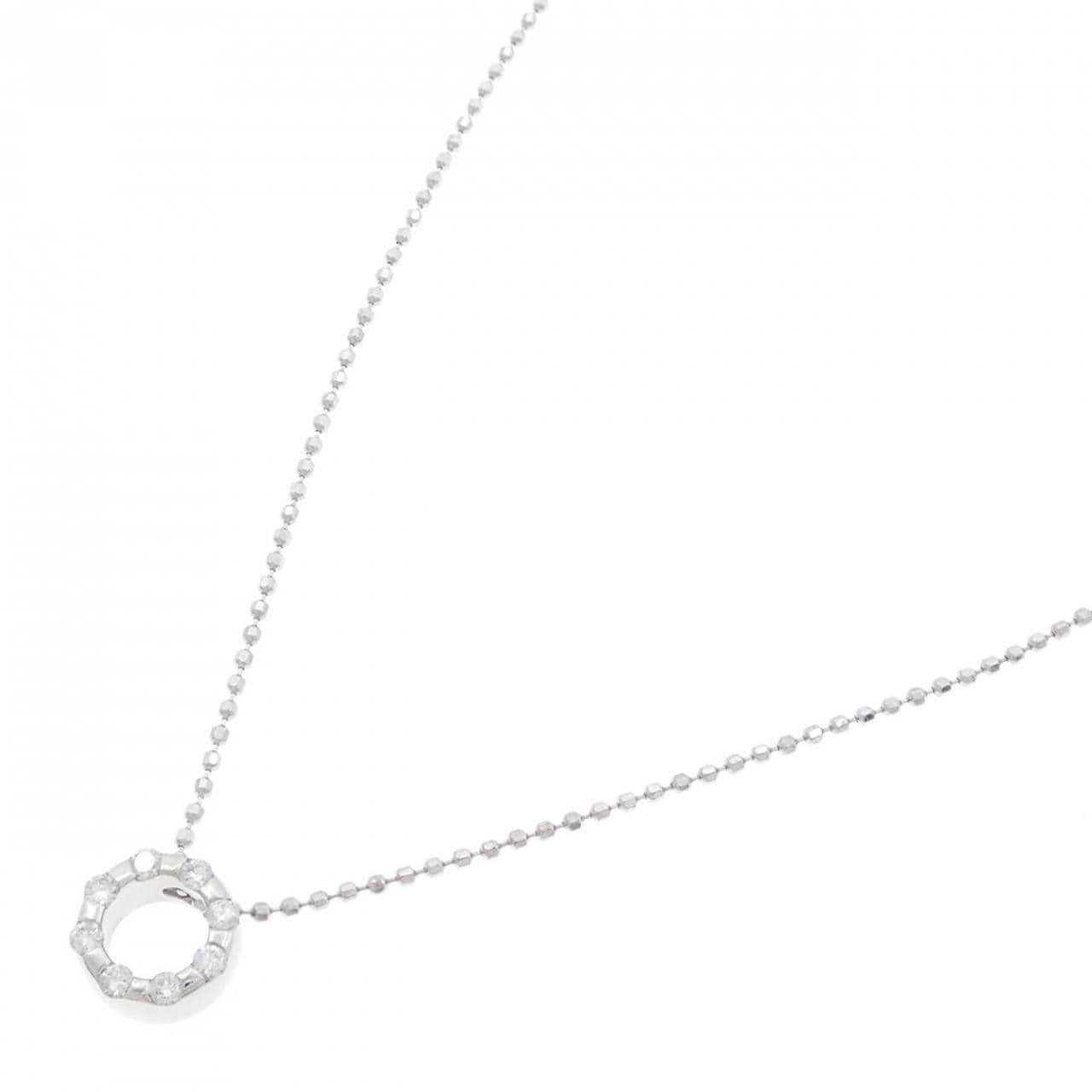 K18WG ダイヤモンド ネックレス 0.11CT