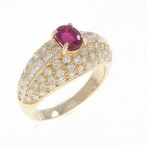 K18YG ルビー リング