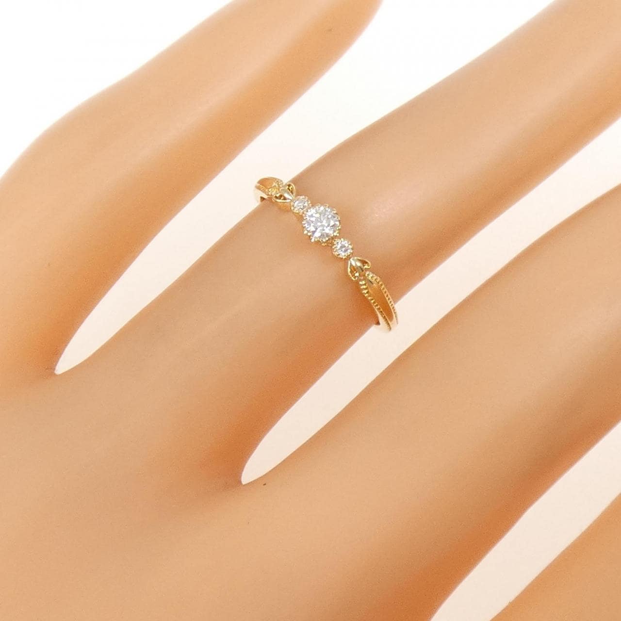 K18YG ダイヤモンド リング 0.08CT