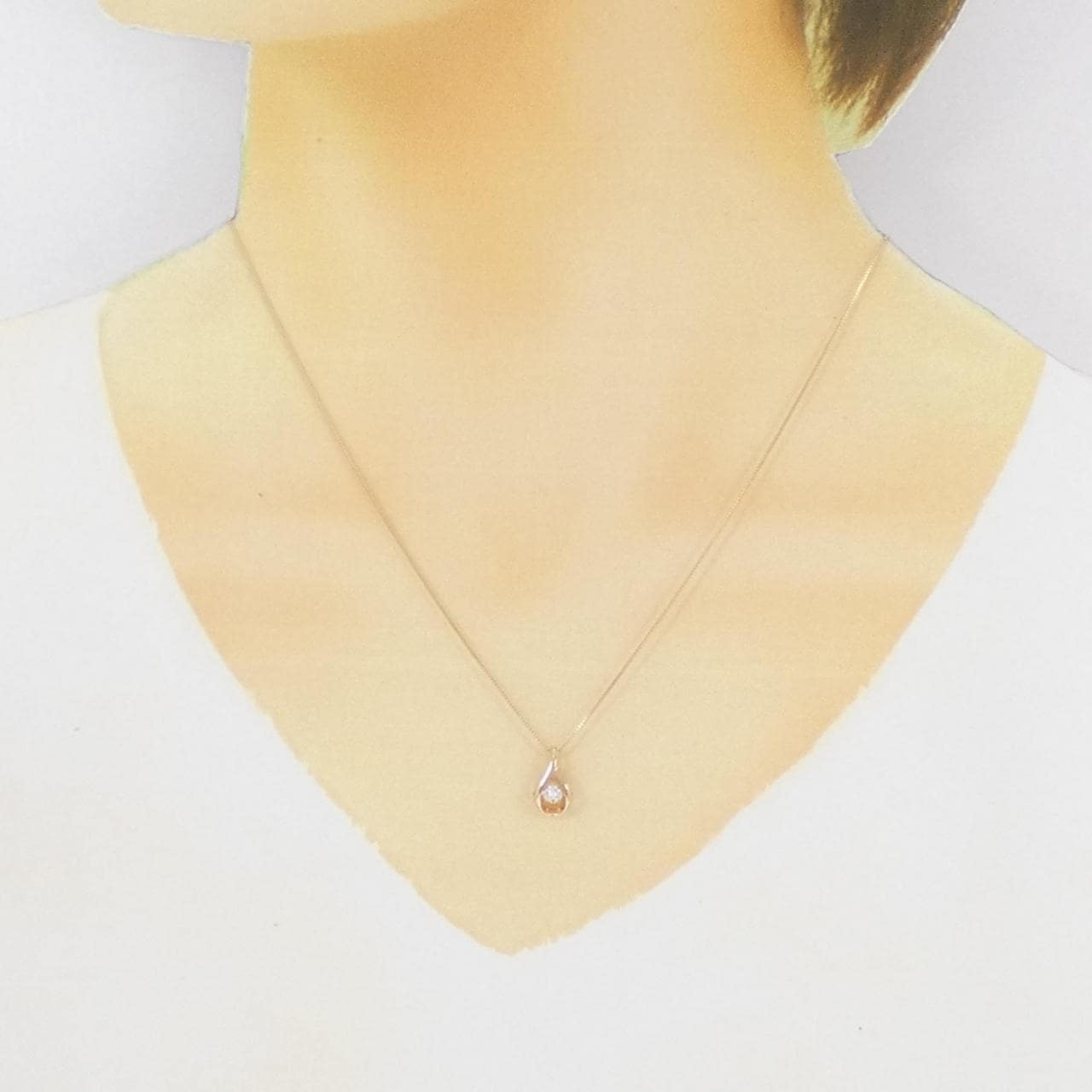 K18PG ダイヤモンド ネックレス 0.10CT