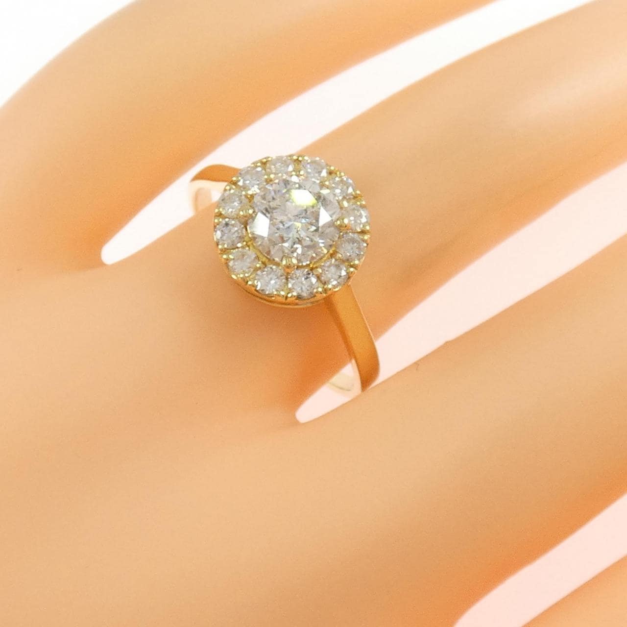 K18YG ダイヤモンド リング 1.039CT