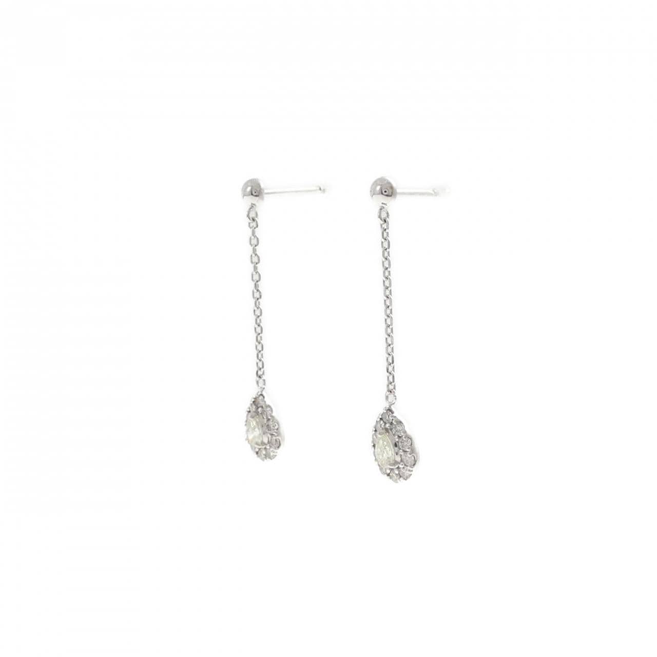 K18WG ダイヤモンド ピアス 0.28CT