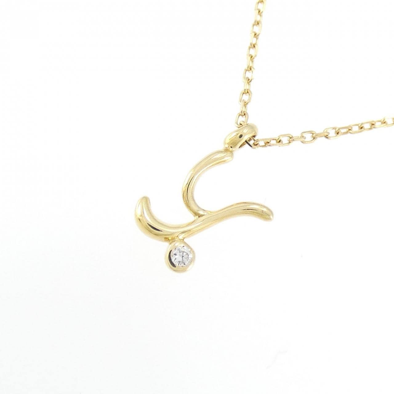 ポンテヴェキオ イニシャル ネックレス 0.01CT