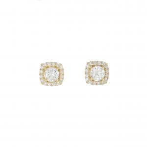 [Remake] K18YG/ST Diamond Earrings 0.307CT 0.310CT F VS1 VG