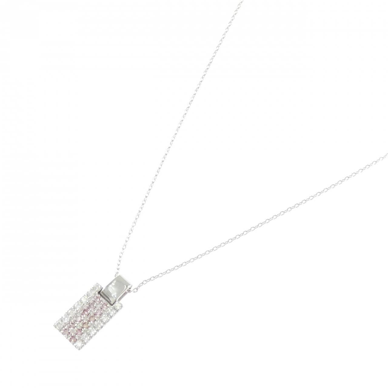 PT900/PT850 ピンクダイヤモンド ネックレス 0.17CT