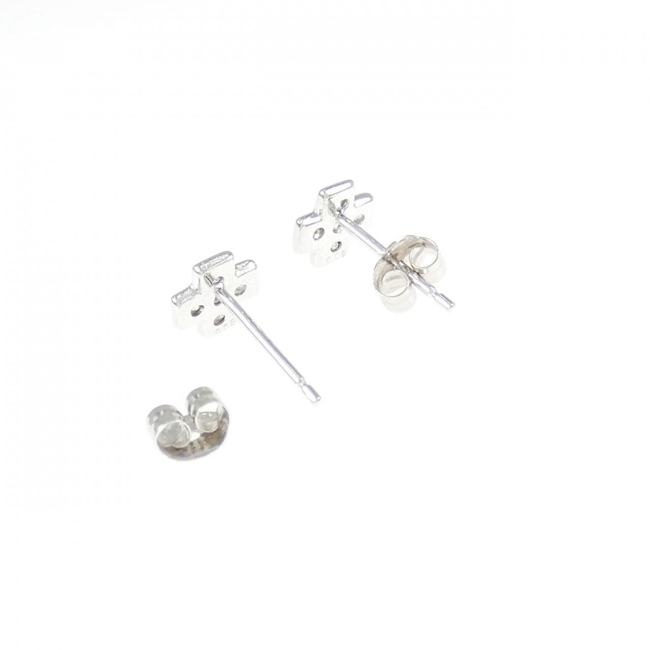K14WG ダイヤモンド ピアス 0.16CT