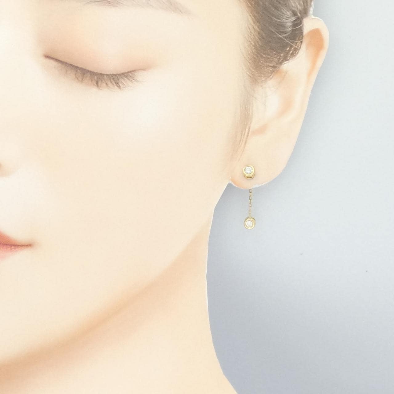 K18YG ダイヤモンド ピアス 0.30CT