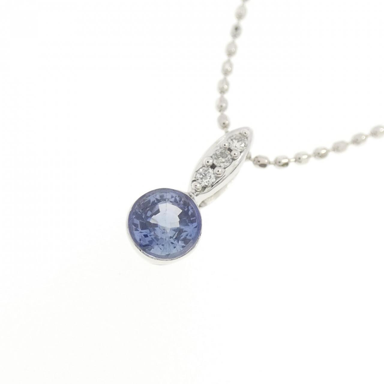 K18WG サファイヤ ネックレス 0.25CT