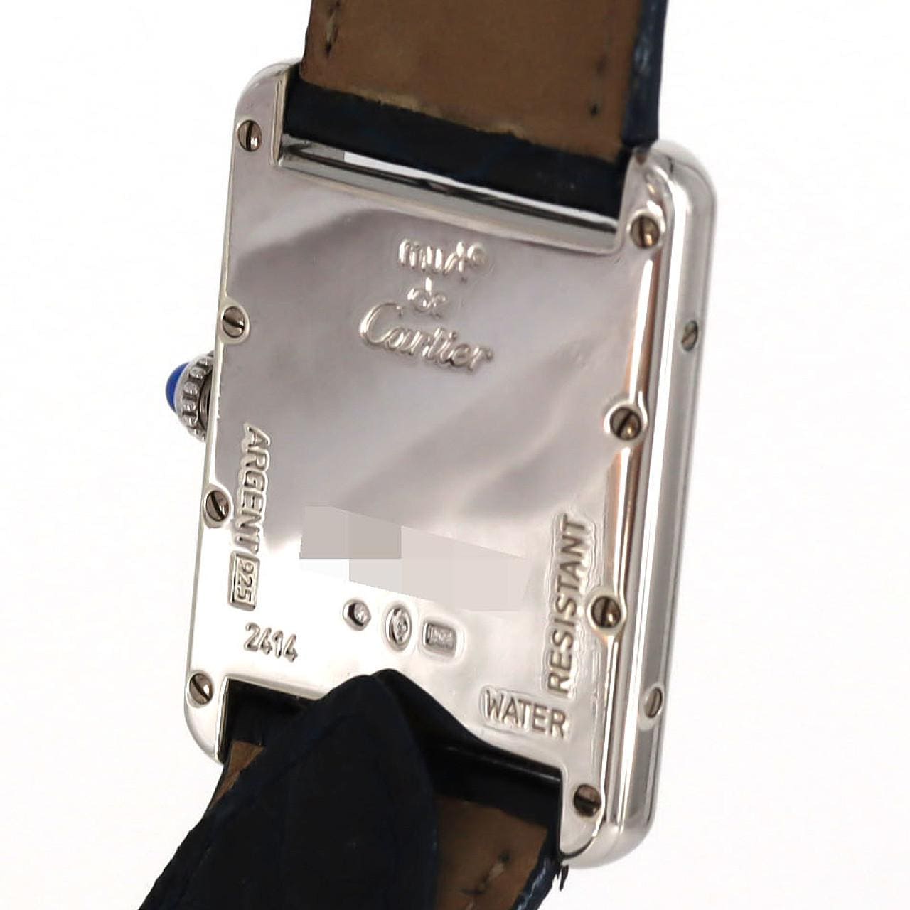 Cartier Must Tank Date LM W1014354 Silver Quartz