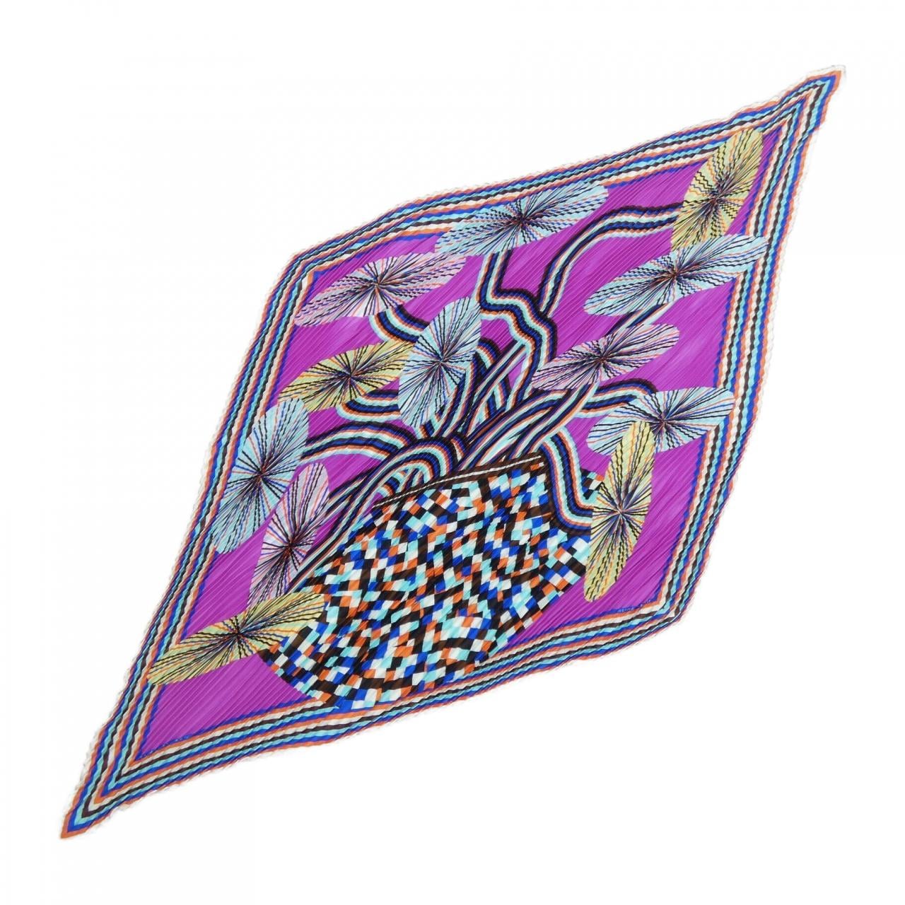 エルメス HERMES FLORES DES ESTE プリーツ ショール