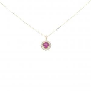 【新品】K18YG ルビー ネックレス 0.10CT