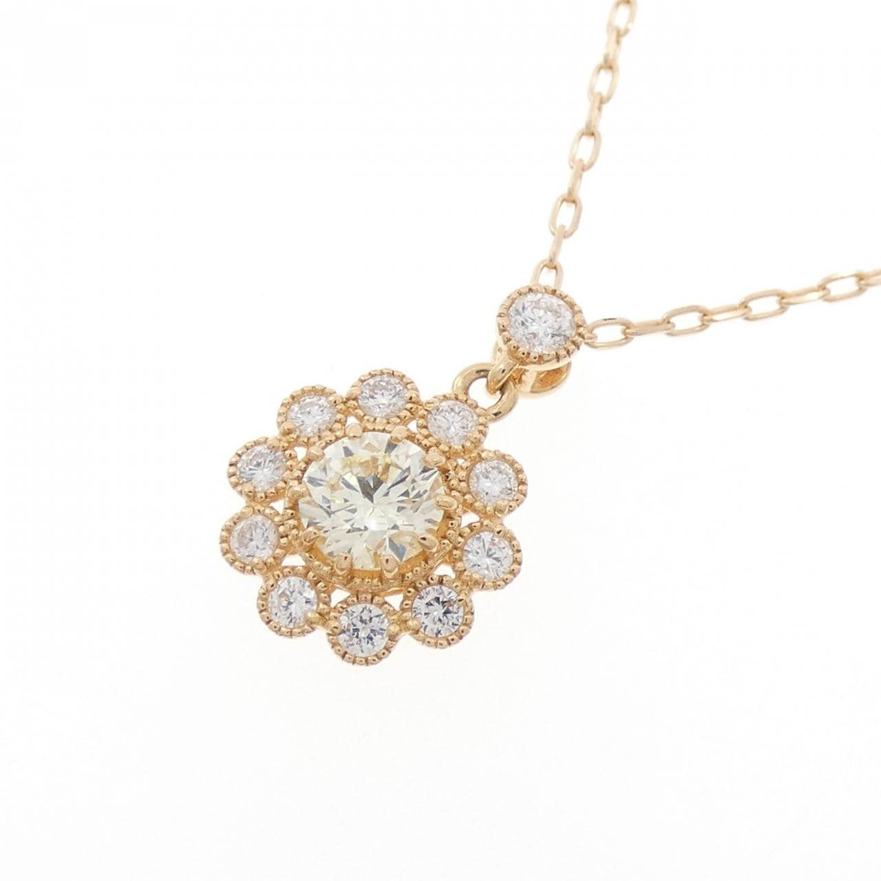 K18PG ダイヤモンド ネックレス 0.319CT