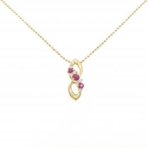 K18YG ルビー ネックレス 0.30CT