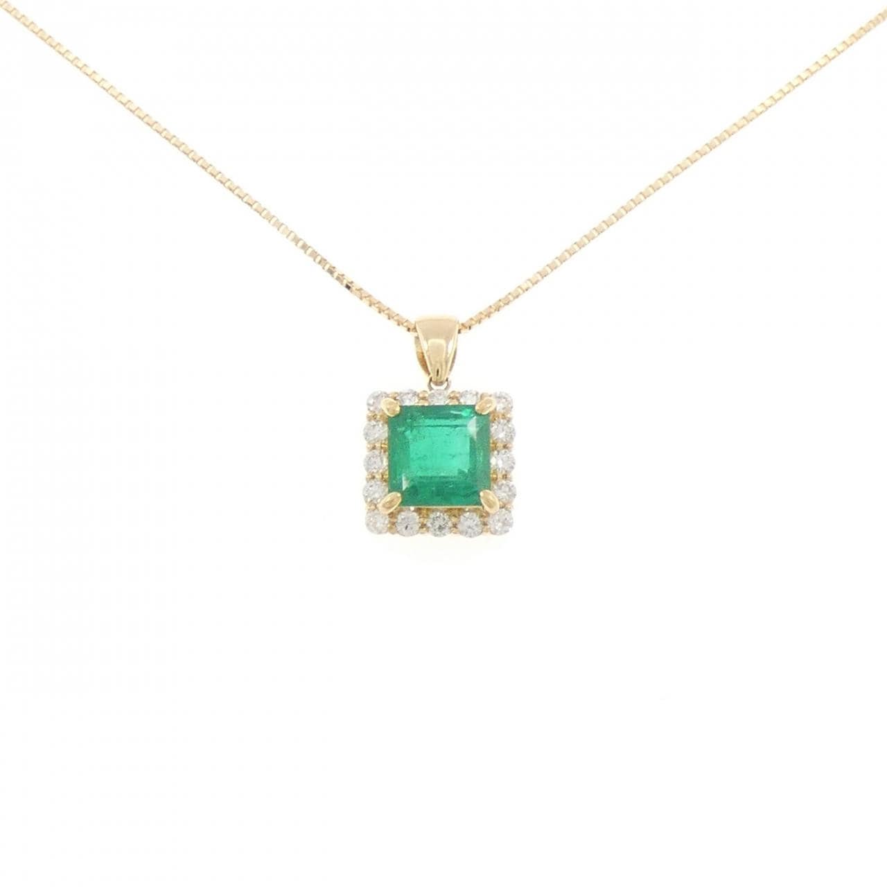 【リメイク】K18YG エメラルド ネックレス 1.947CT コロンビア産