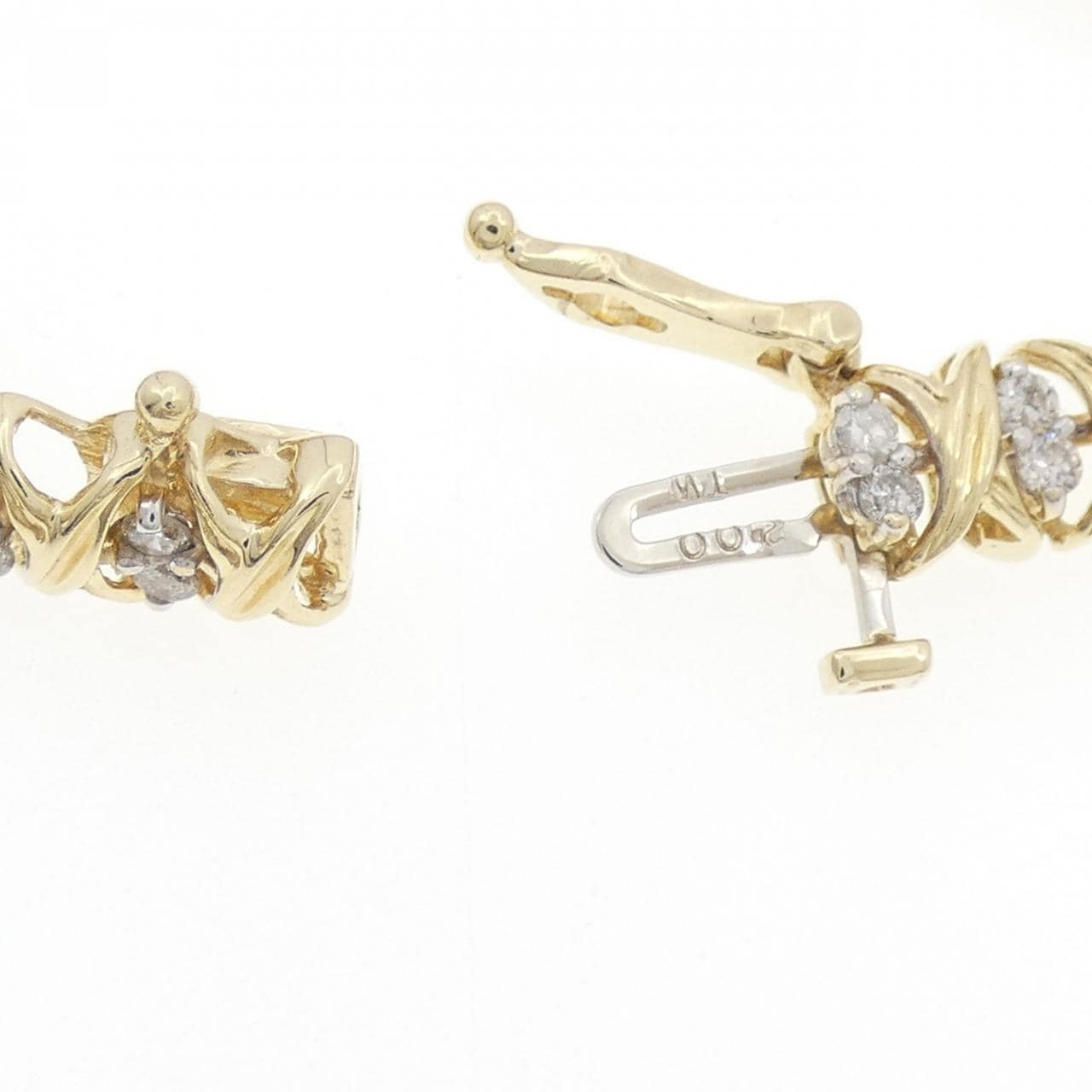 14KYG/14KWG ダイヤモンド ブレスレット 2.00CT