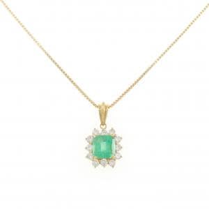 K18YG エメラルド ネックレス 1.40CT