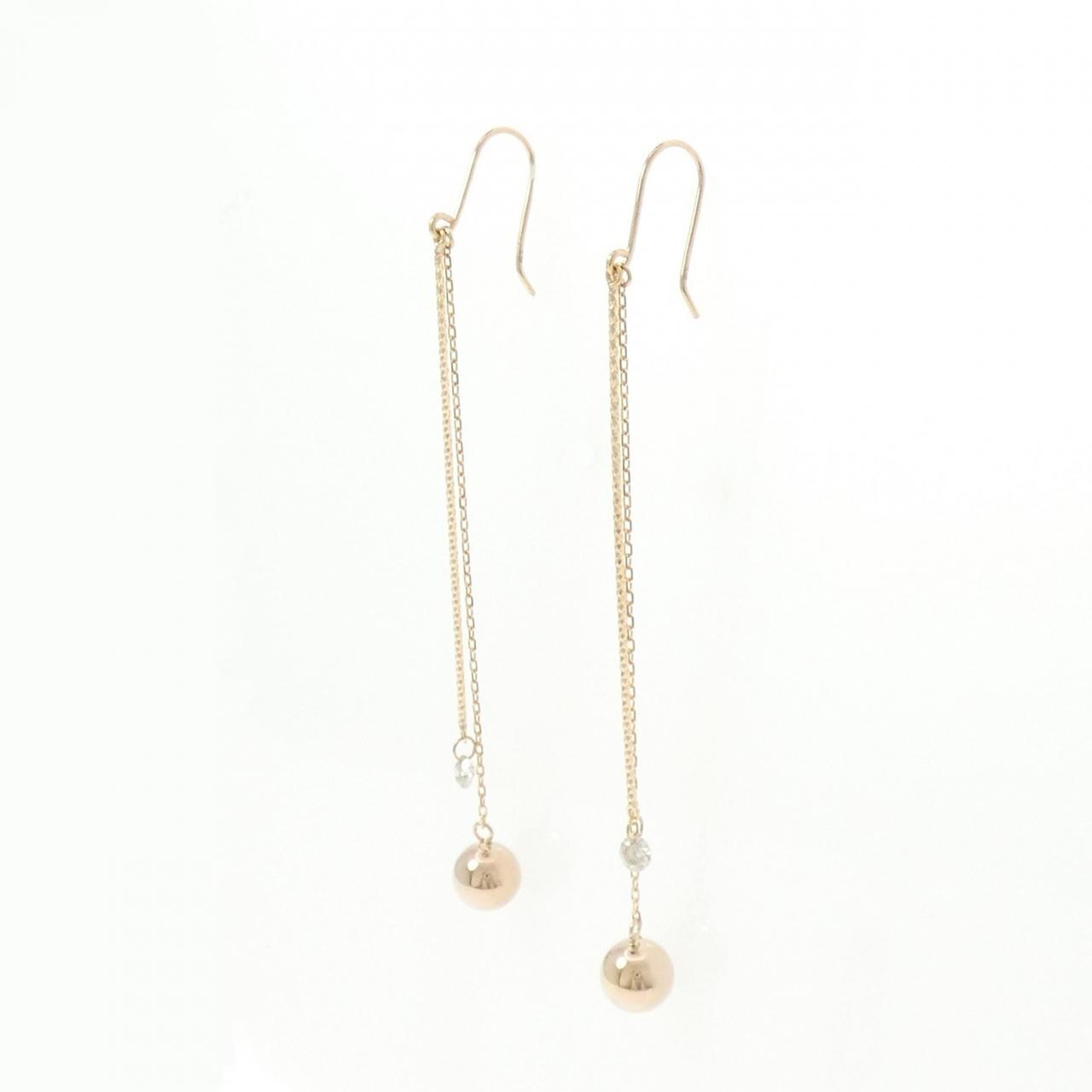K18PG ダイヤモンド ピアス 0.18CT