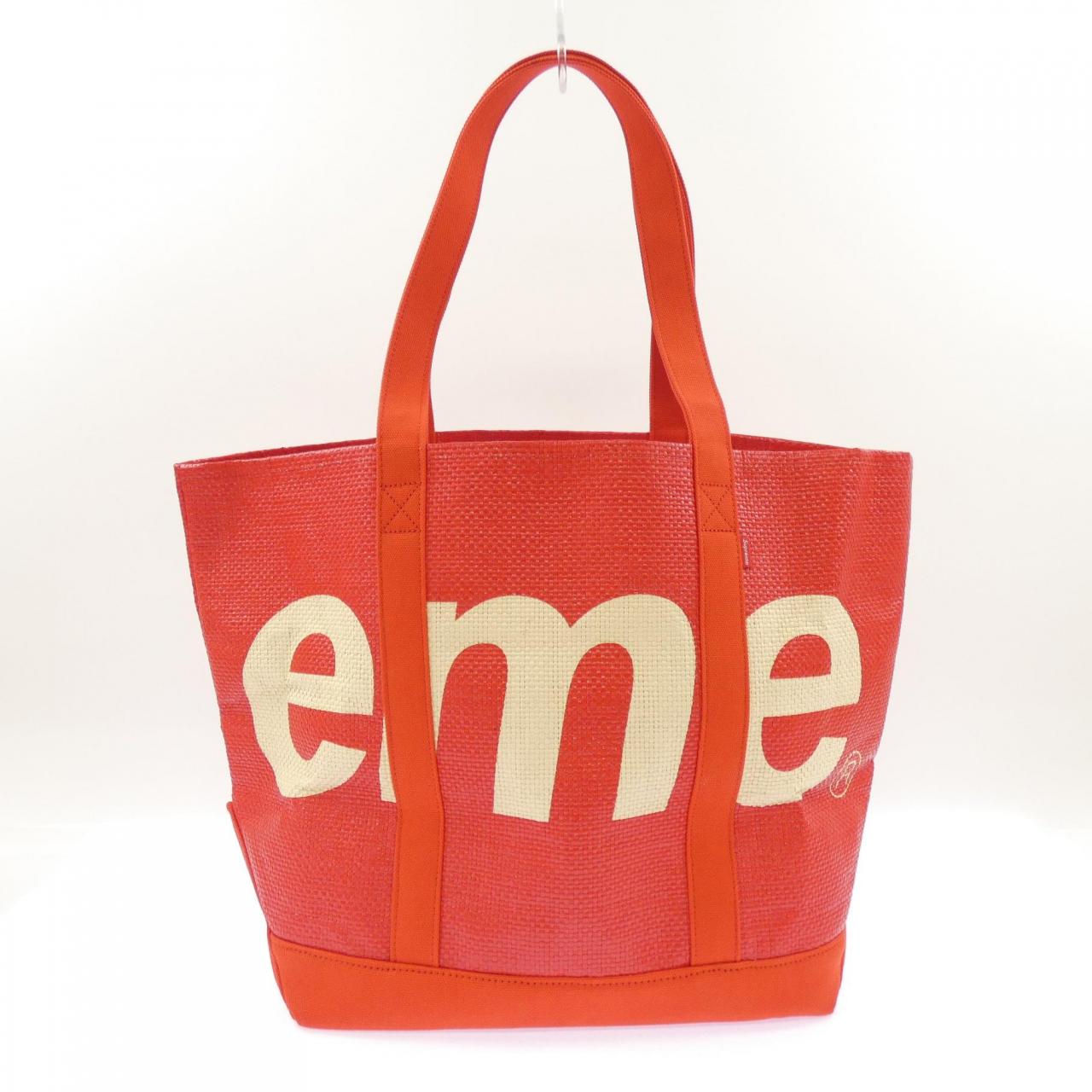 シュプリーム SUPREME RAFFIA TOTE BAG