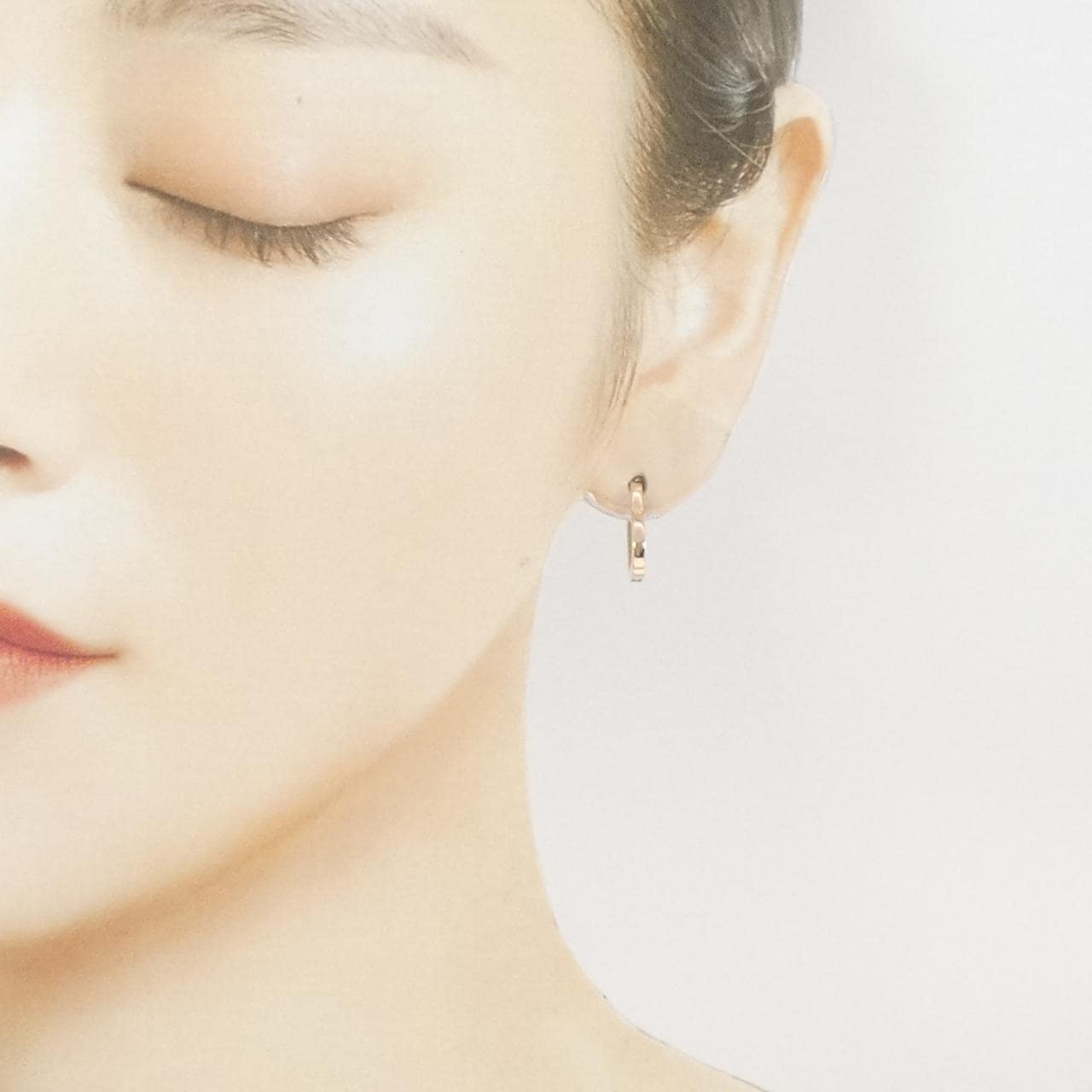 K18PG ハート ピアス 片耳