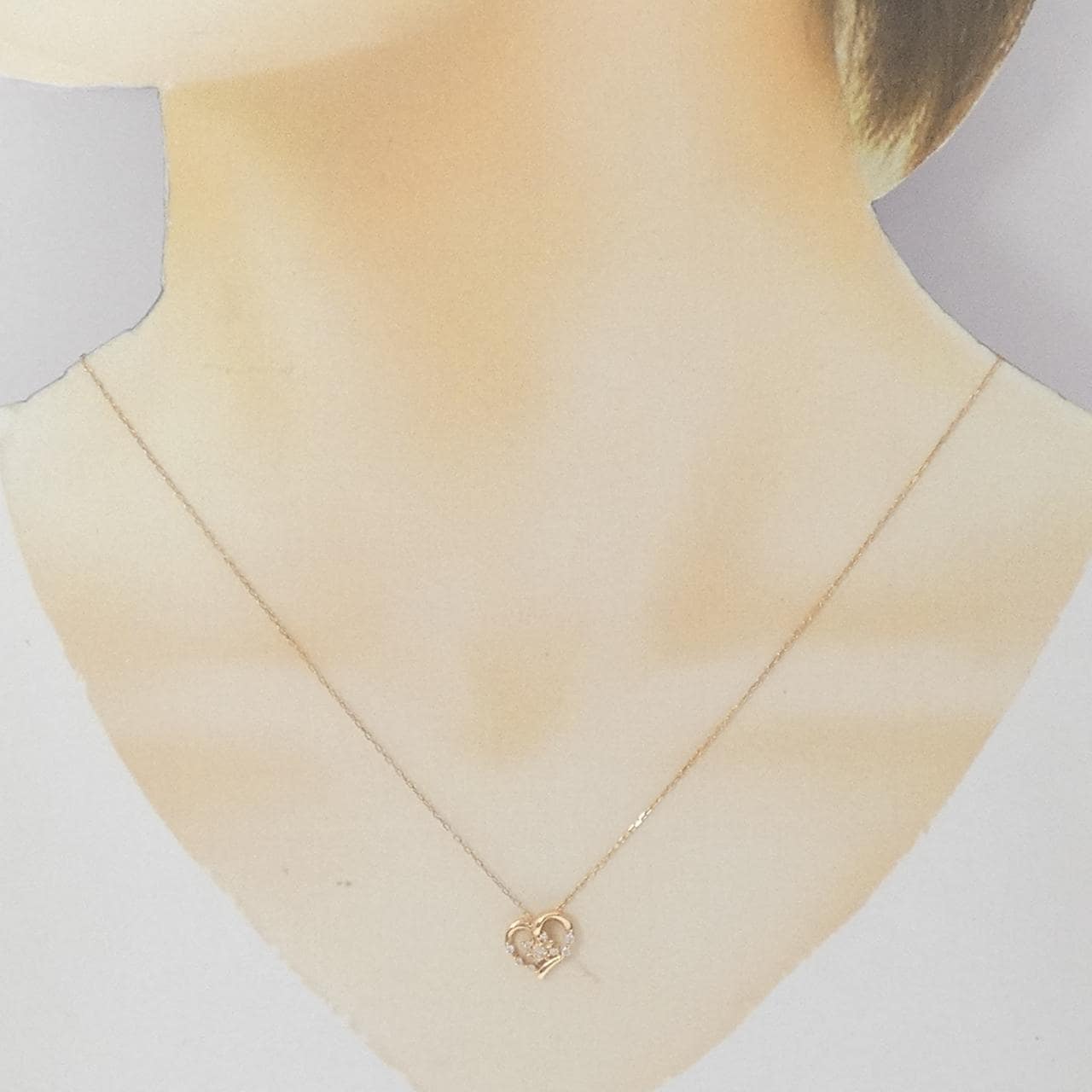 4゜C ハート ダイヤモンド ネックレス