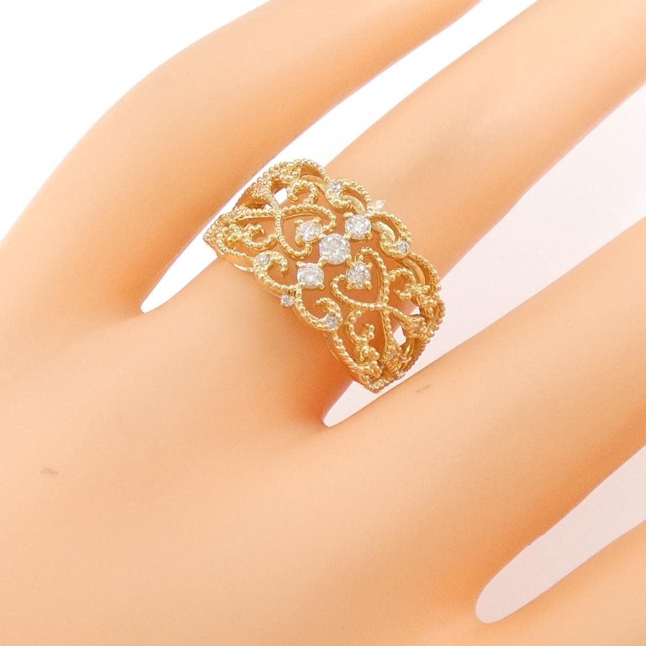 K18YG ダイヤモンド リング 0.23CT
