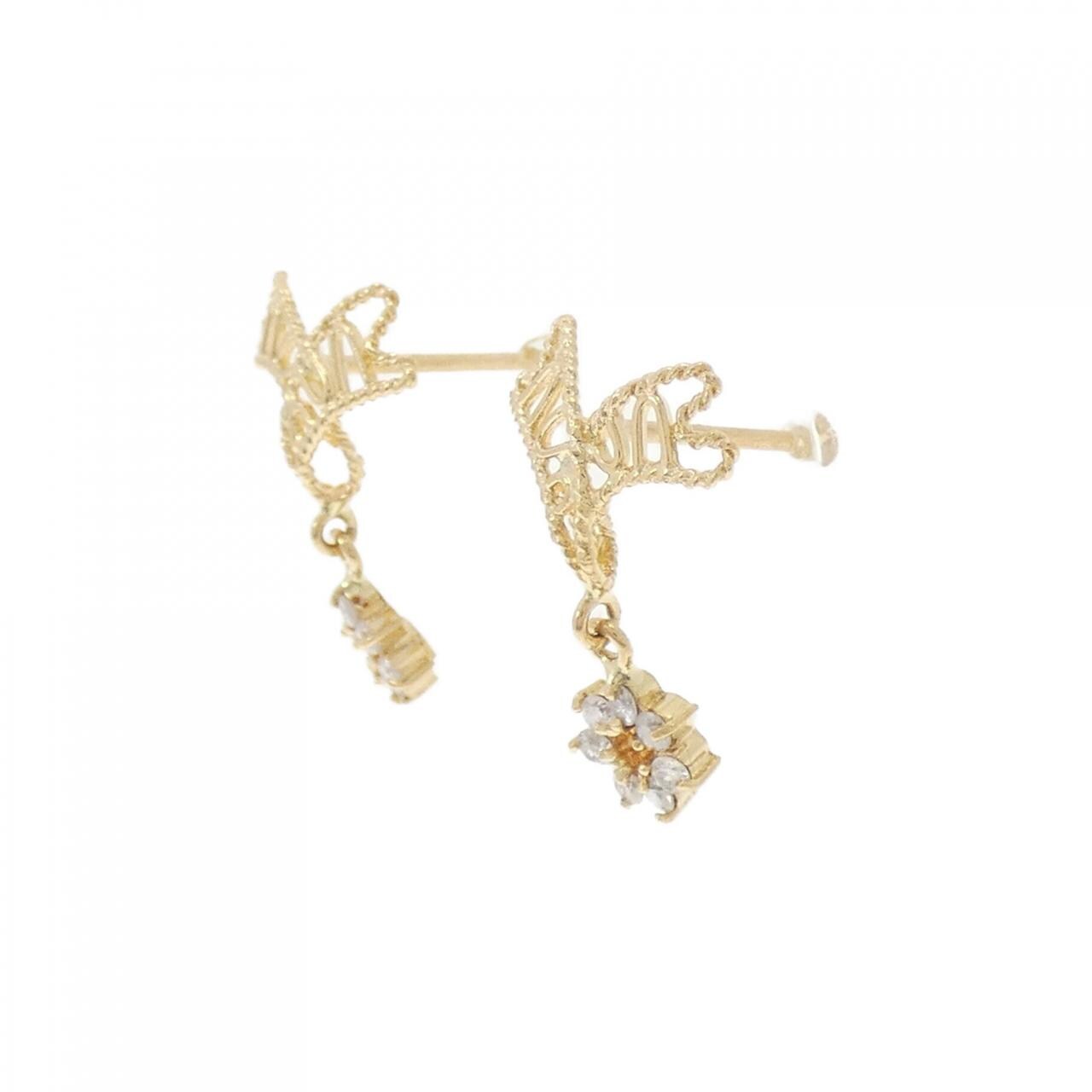K18YG ダイヤモンド ピアス 0.14CT