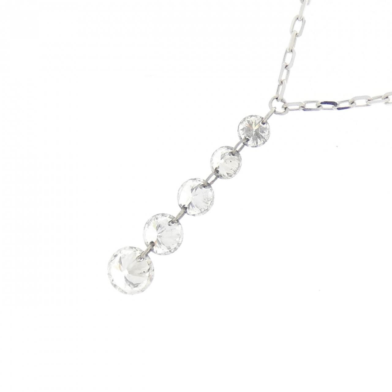 【新品】18KWG ダイヤモンド ネックレス 0.48CT