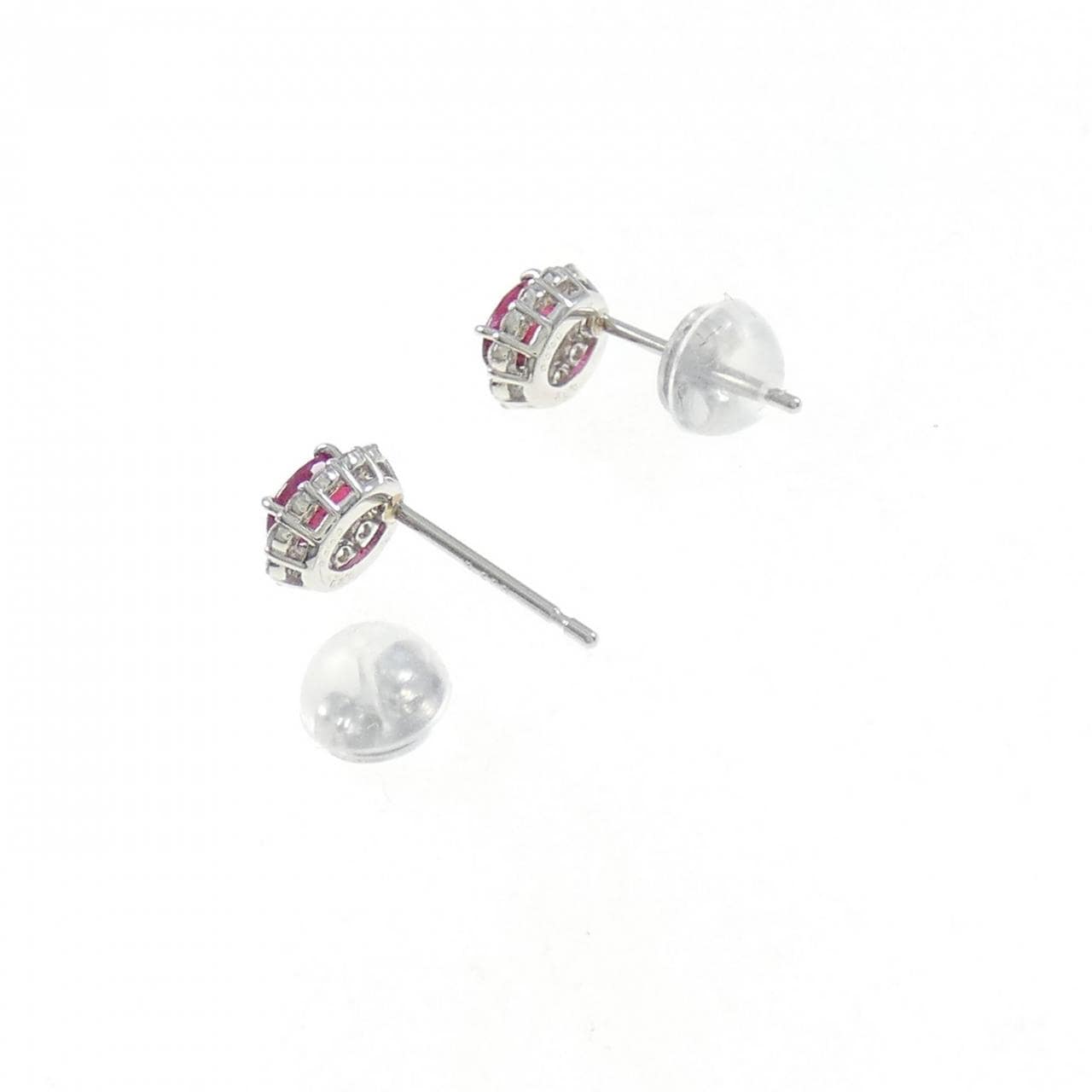 【新品】PT900 ルビー ピアス 0.61CT