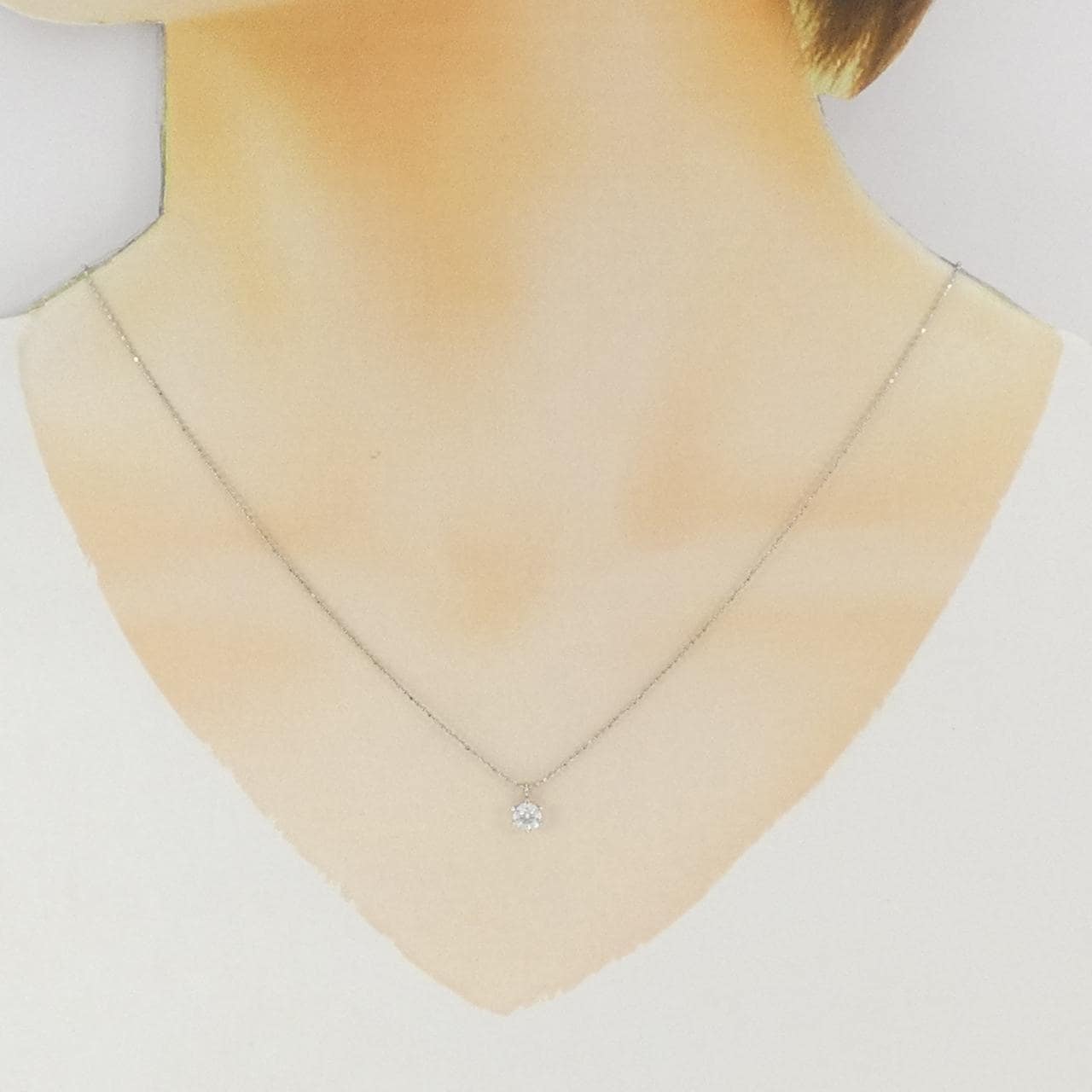 PT900/PT850 ダイヤモンド ネックレス 0.320CT F SI1 VG